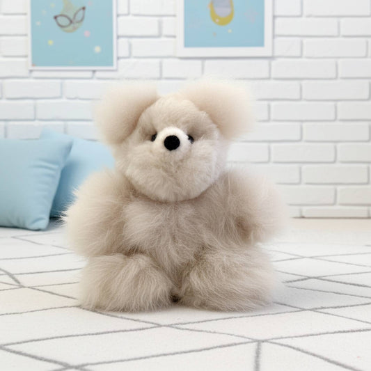 7" Micro Alpaca Stuffed Animal - Bear White