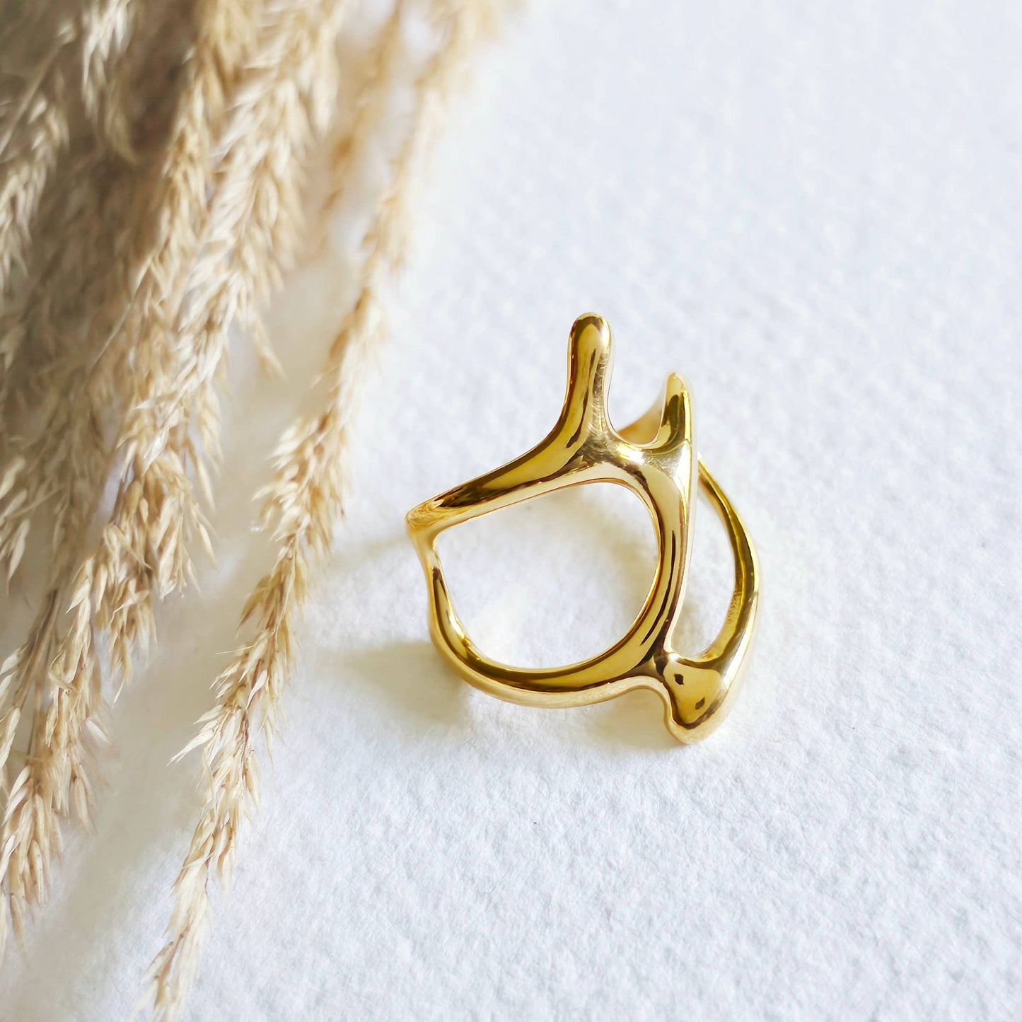 Lava 18k Gold Plated Wrap Ring