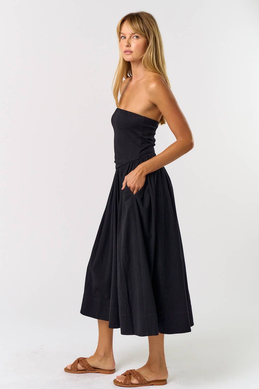 Ida Strapless Midi Dress
