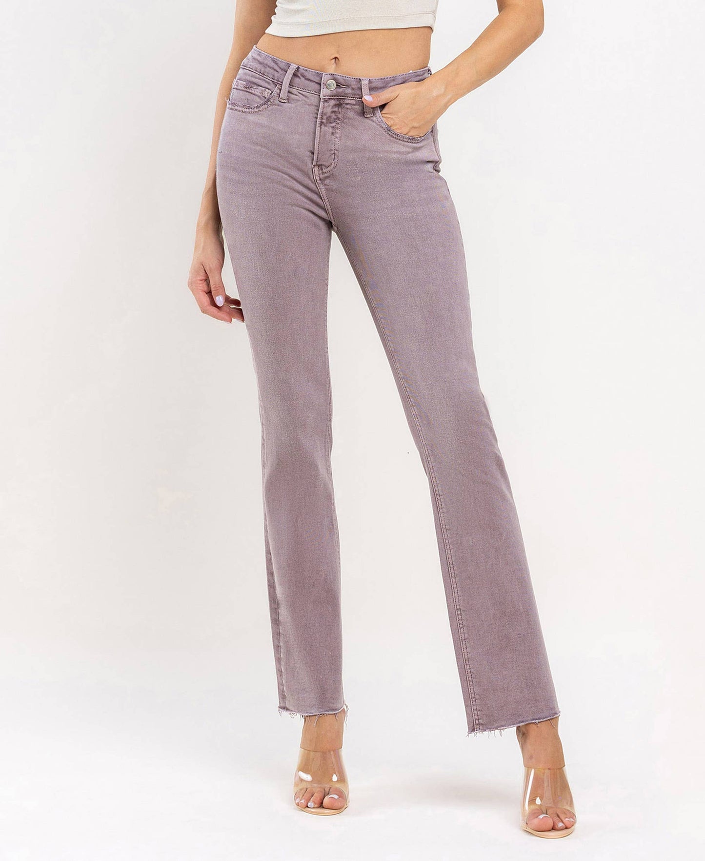 Burnt Rose Mid Rise Jean