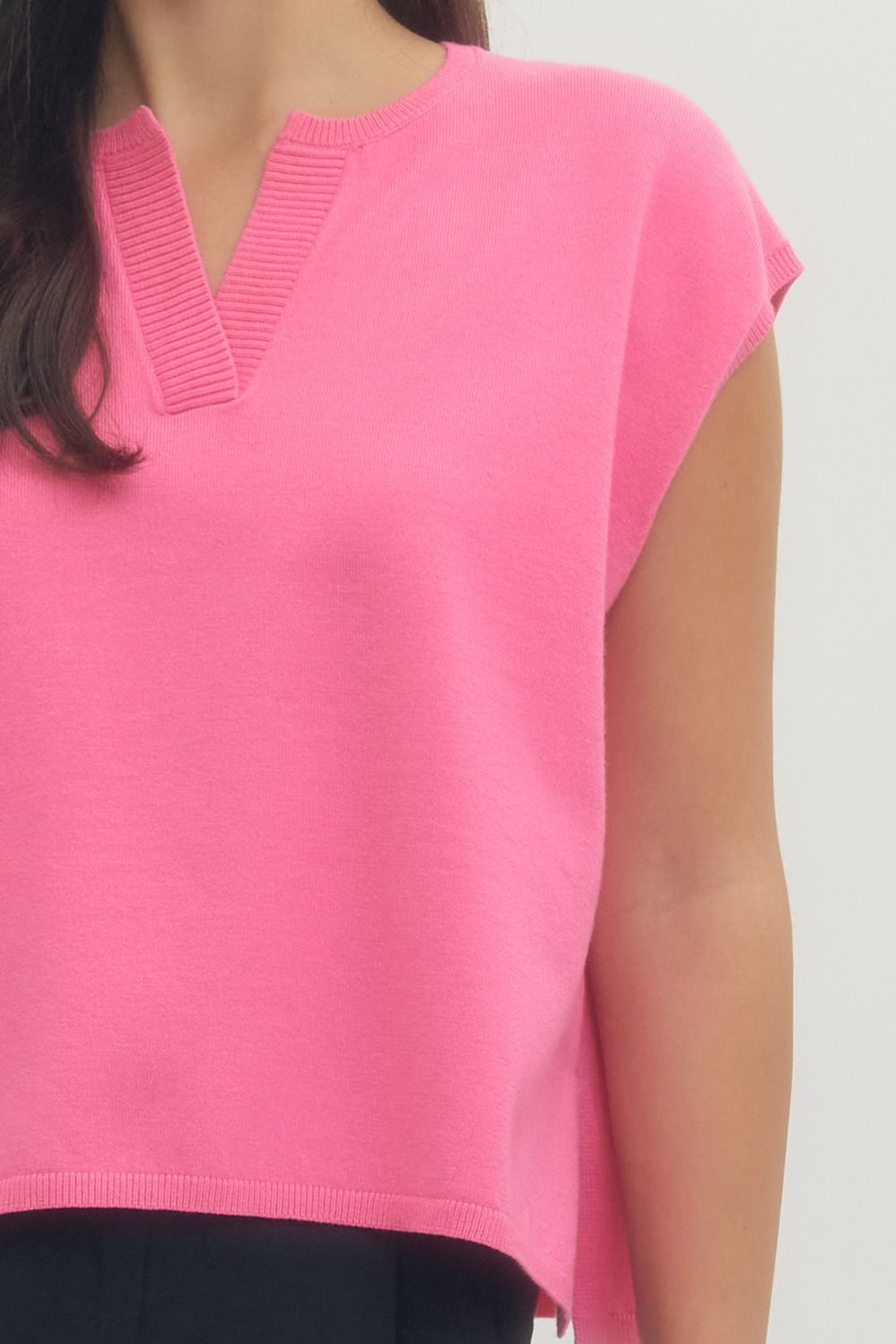 Marianna Relaxed Sleeveless Sweater Knit Top