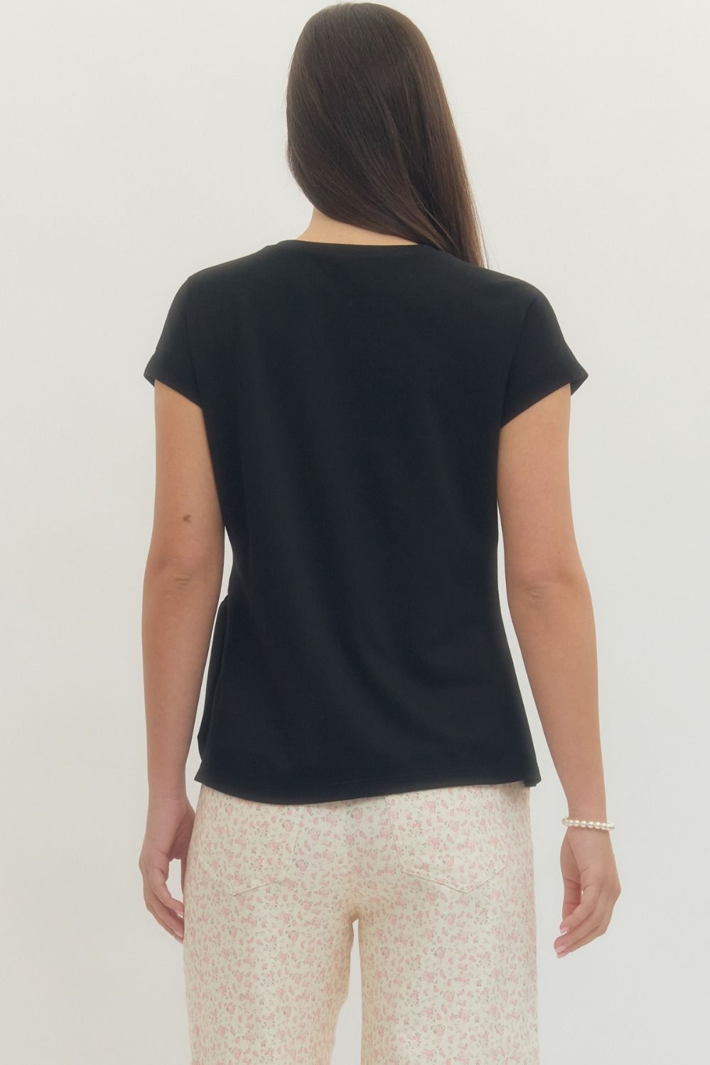 Side Tie Top - Black