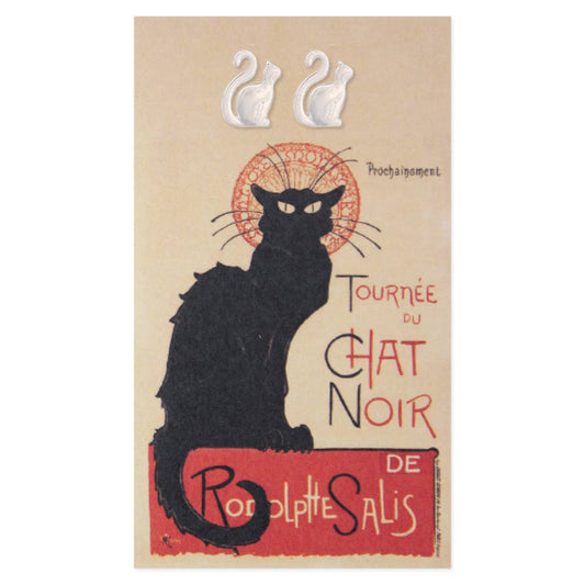 Chat Noir Cat Post Earrings