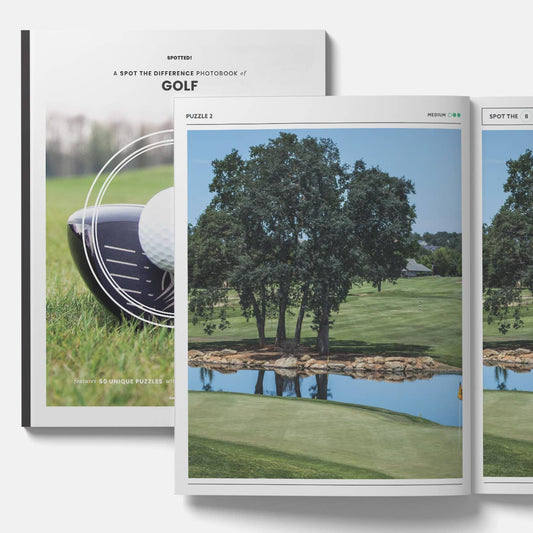 Golf Spot the Difference Puzzles, I Spy Activity Book