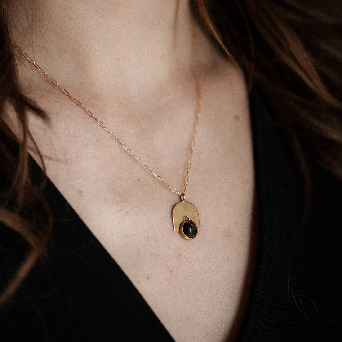 Bali Necklace // Copper Obsidian // Demi-Fine Gold