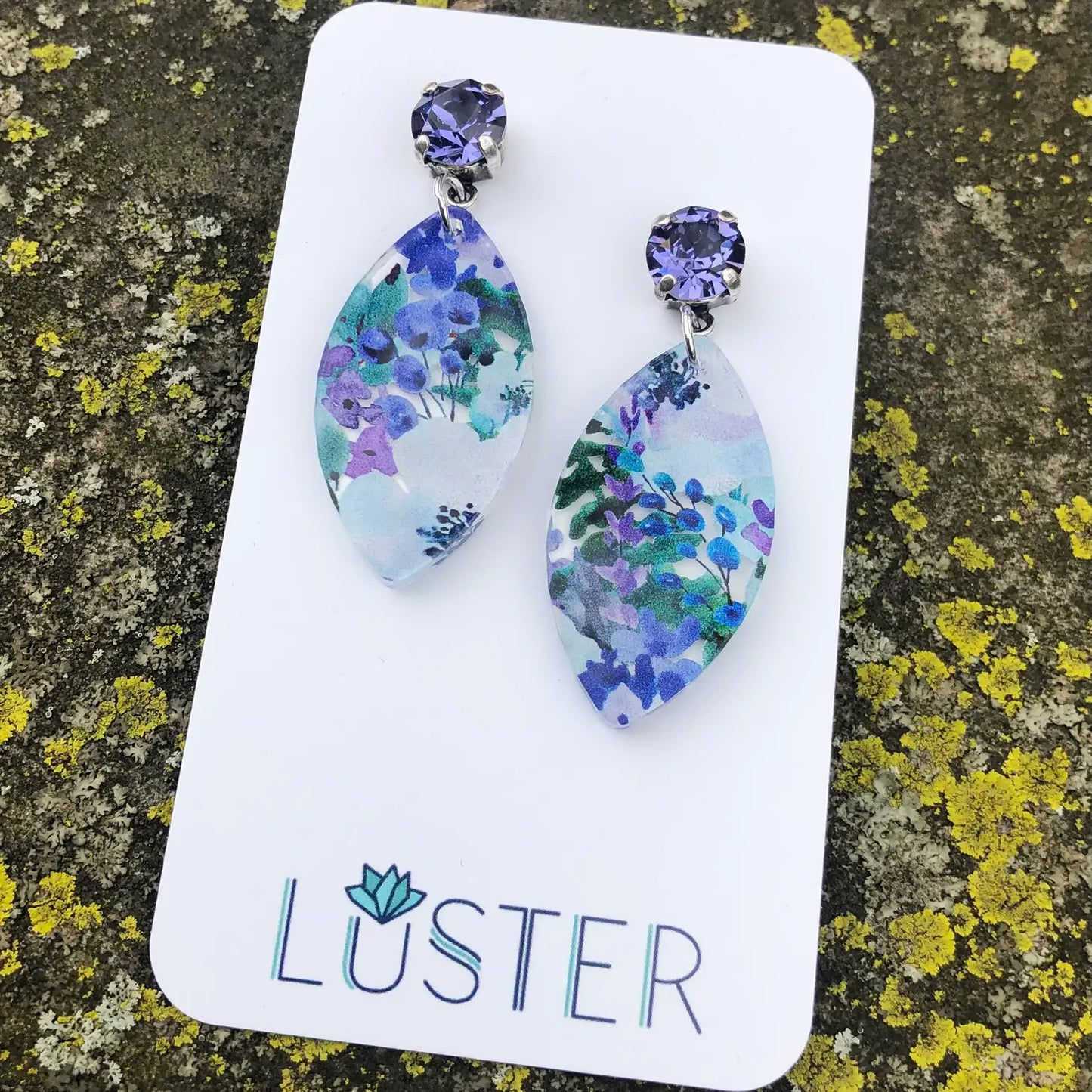 Floral Acrylic Drop Earrings