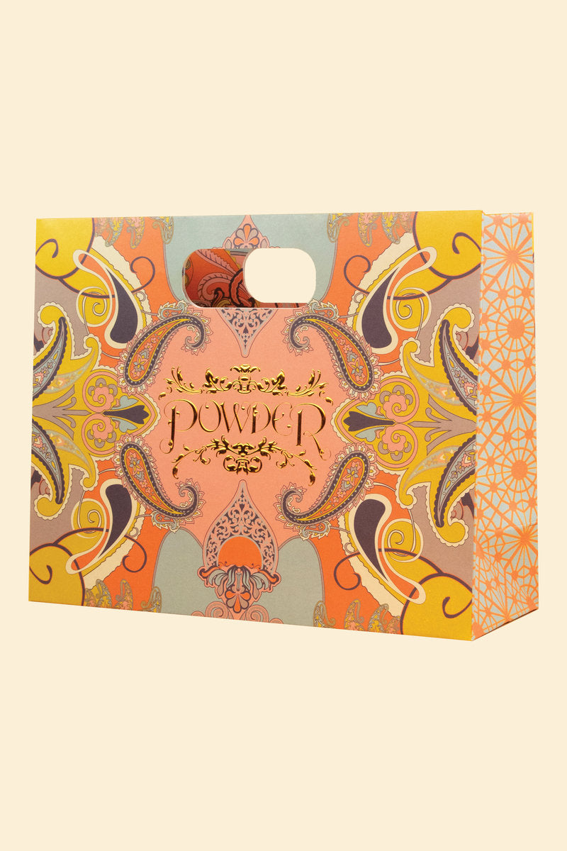 Velvet Zip Pouch - Fruity in Tangerine