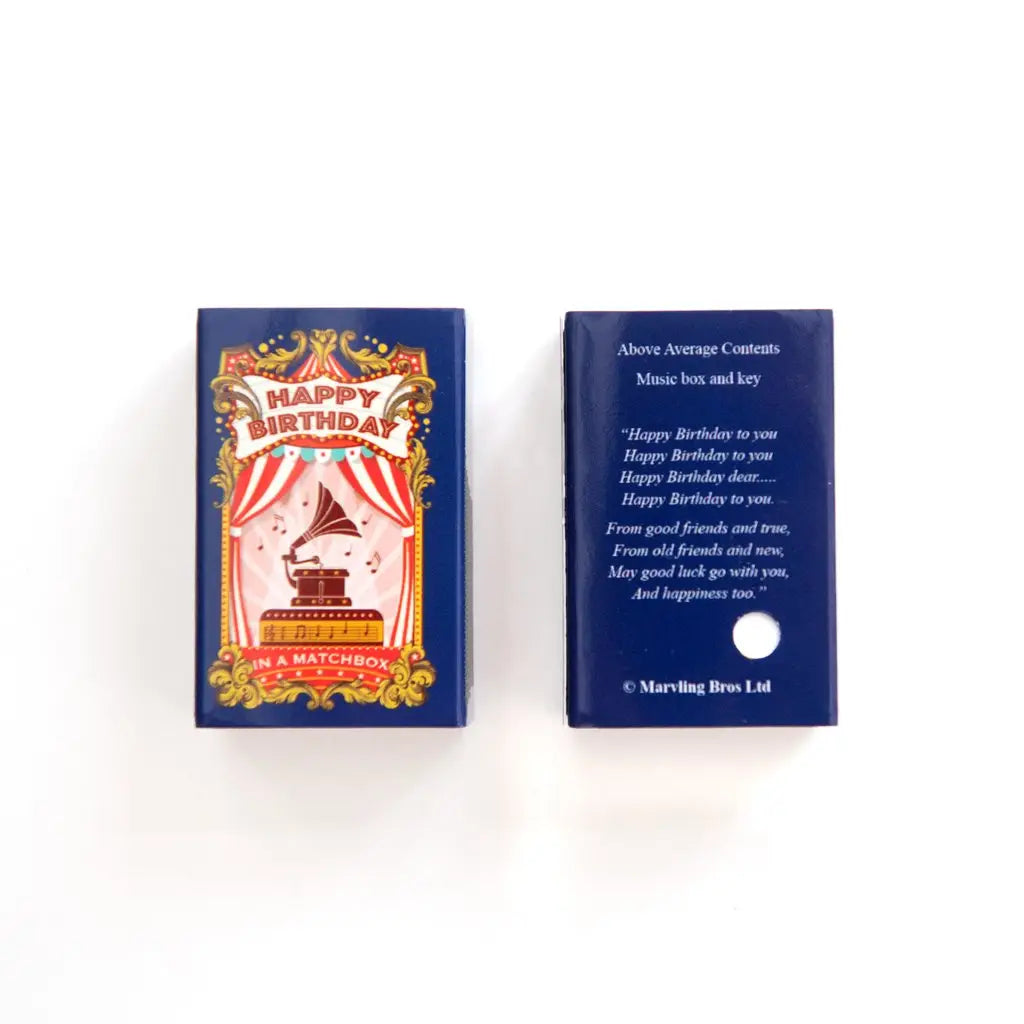 Happy Birthday Music Box In A Matchbox