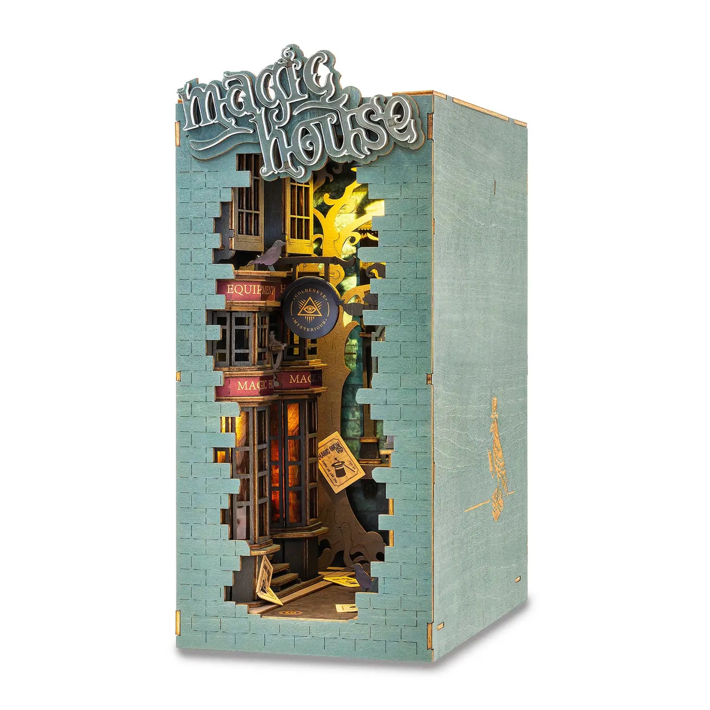 DIY Miniature House Book Nook Kit: Magic House