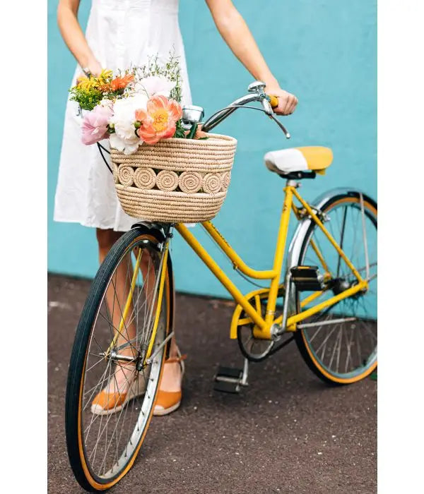 Palm Leaf Bike Basket