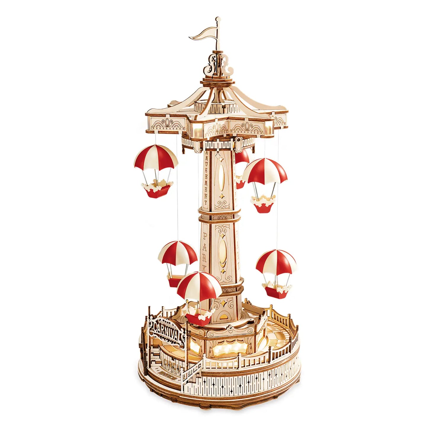 Electro Mechanical Wooden Puzzle | Parachute Tower