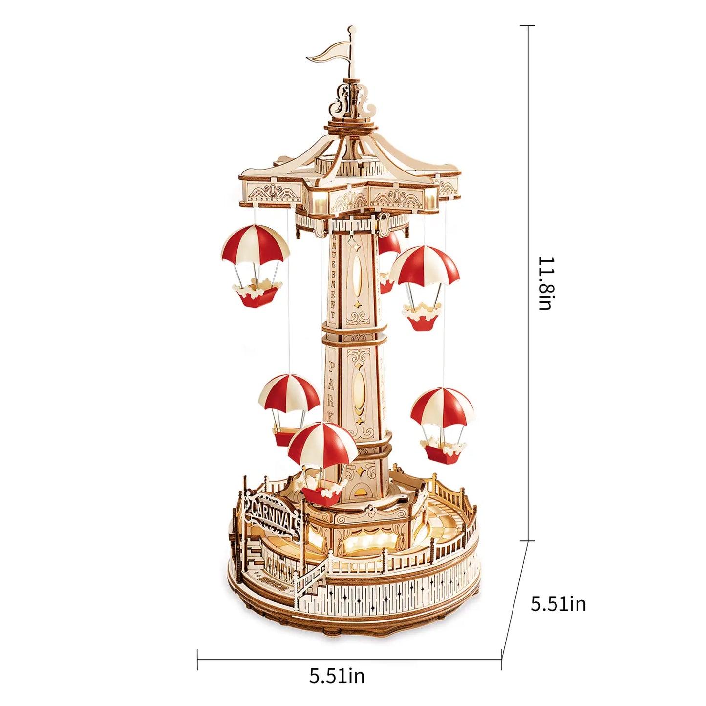 Electro Mechanical Wooden Puzzle | Parachute Tower