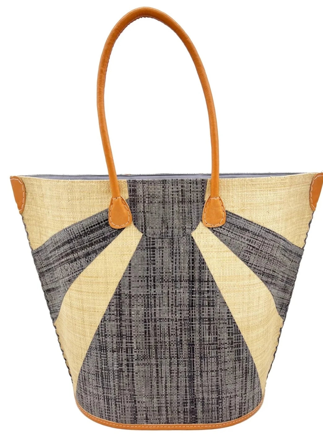 Sunburst Large Straw Tote Bag