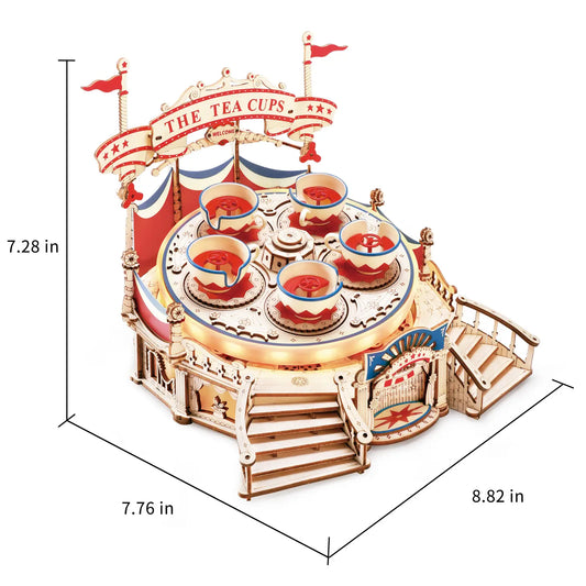 Electro-Mechanical Wooden Puzzle: Tilt-A-Whirl