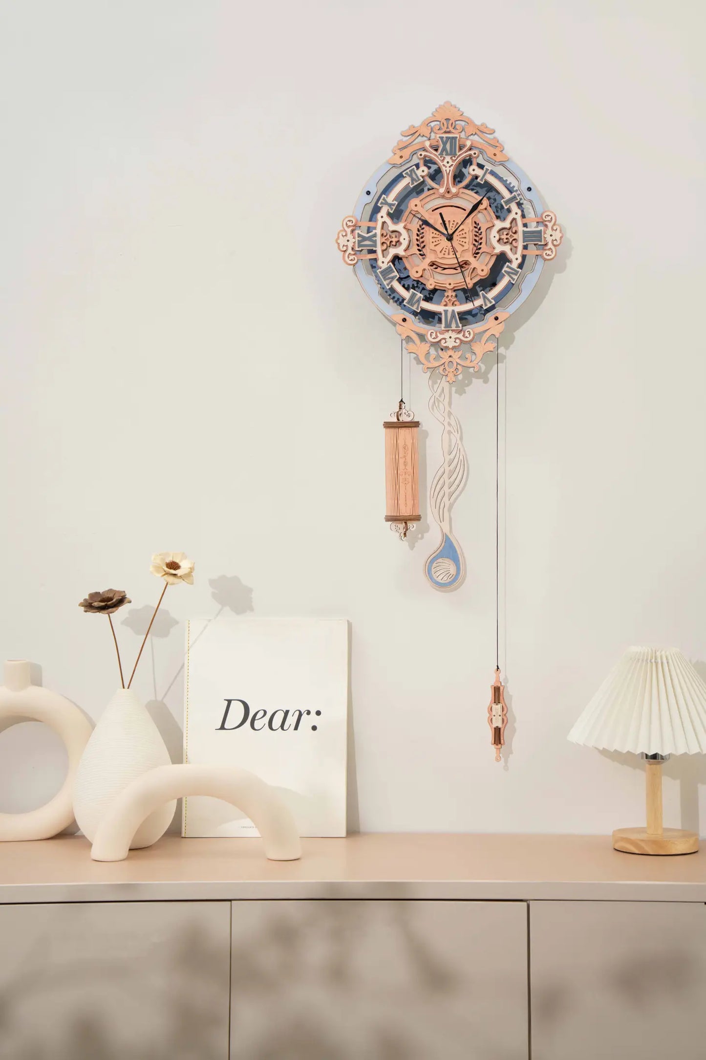 DIY | 3D Wooden Puzzle Wall Clock: Romantic Notes