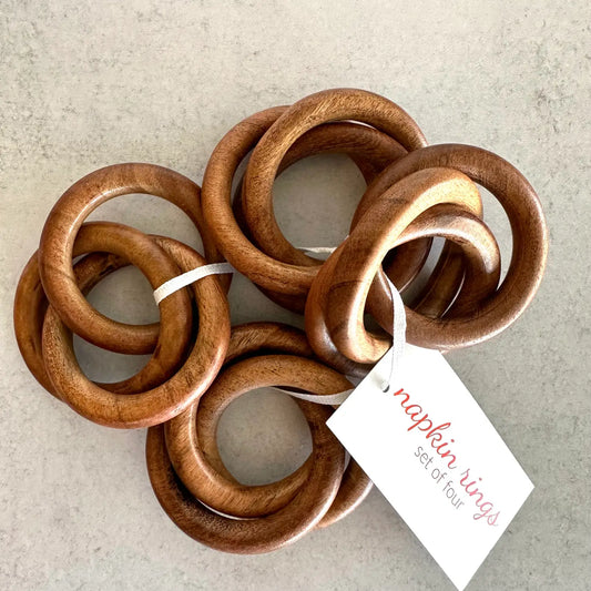 Wood Bangles Napkin Rings - Set of 4