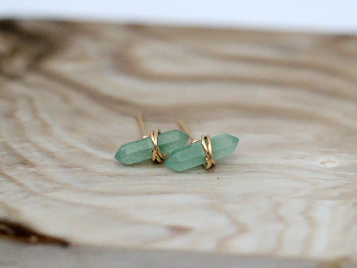 Crest Studs - Aventurine