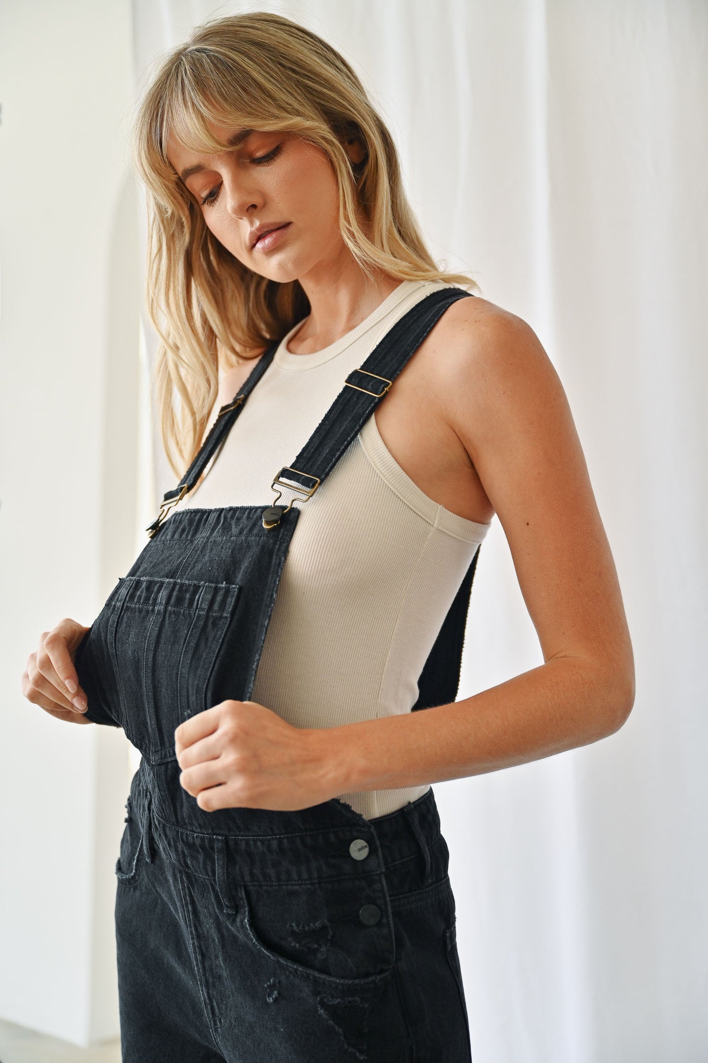 Onyx Boyfriend Overalls
