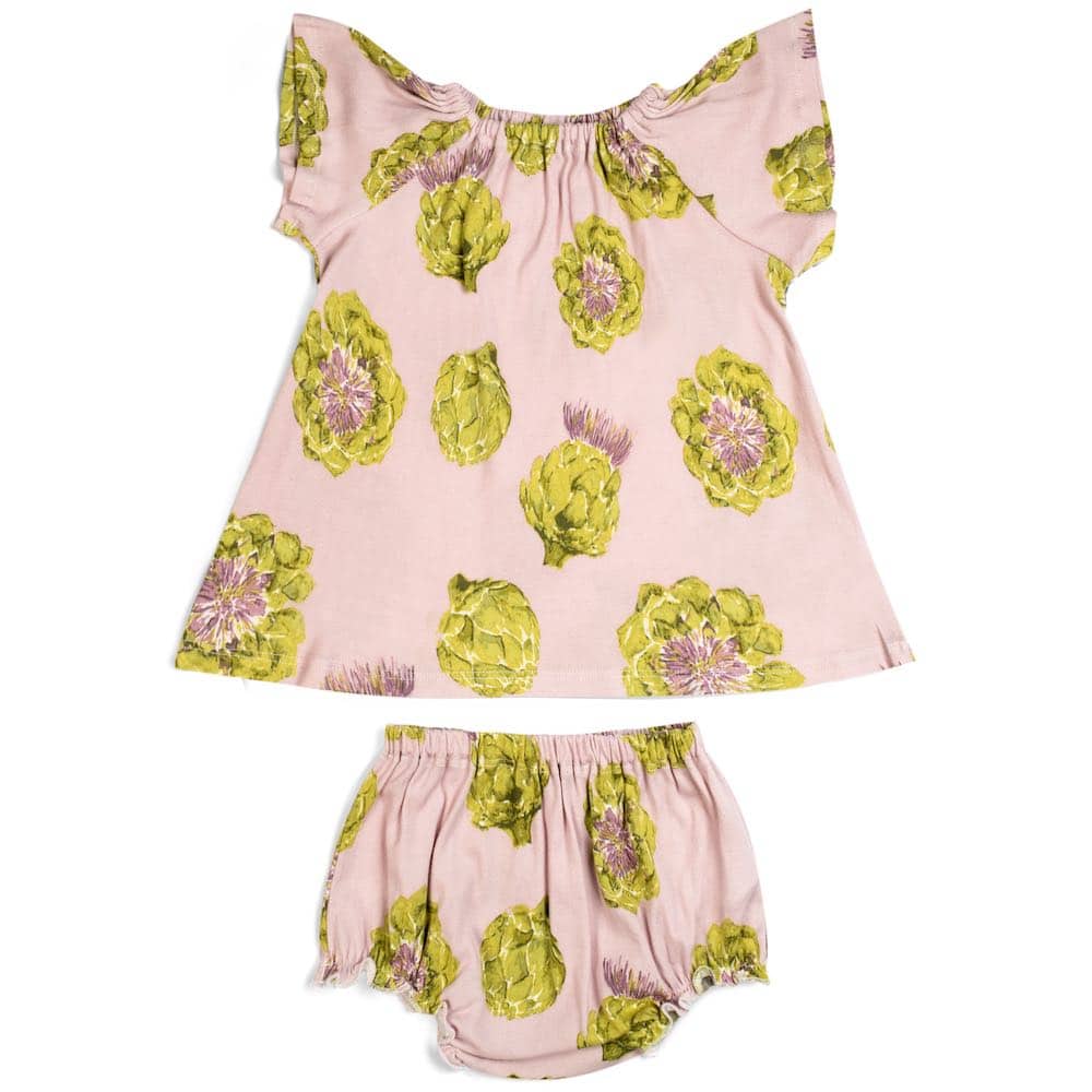 Artichoke Organic Cotton Dress & Bloomer Set