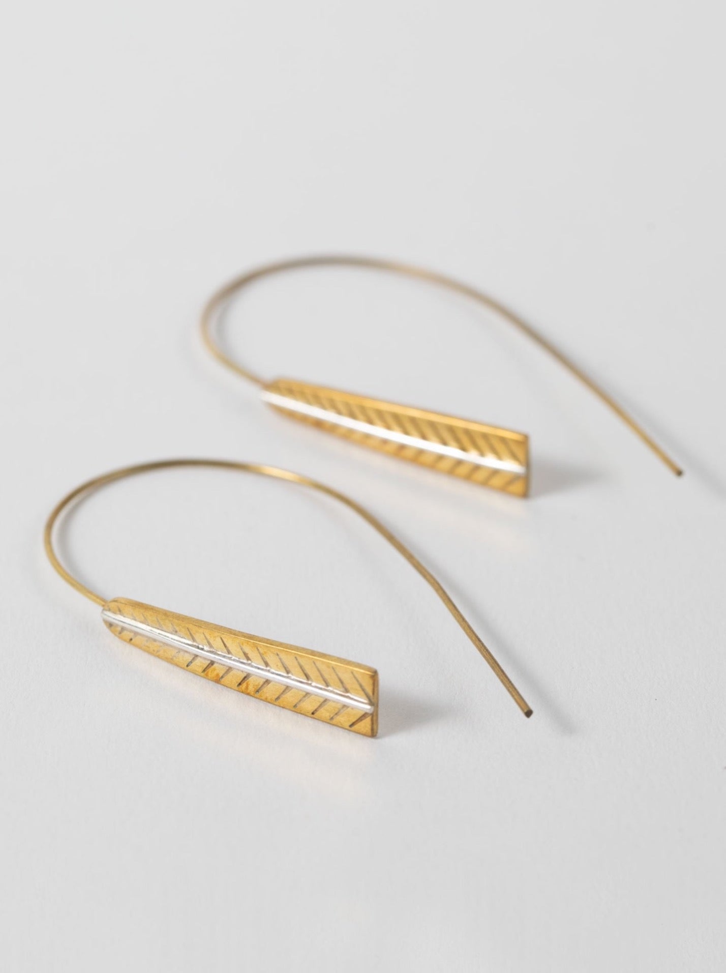 Art Deco Leaf Earrings
