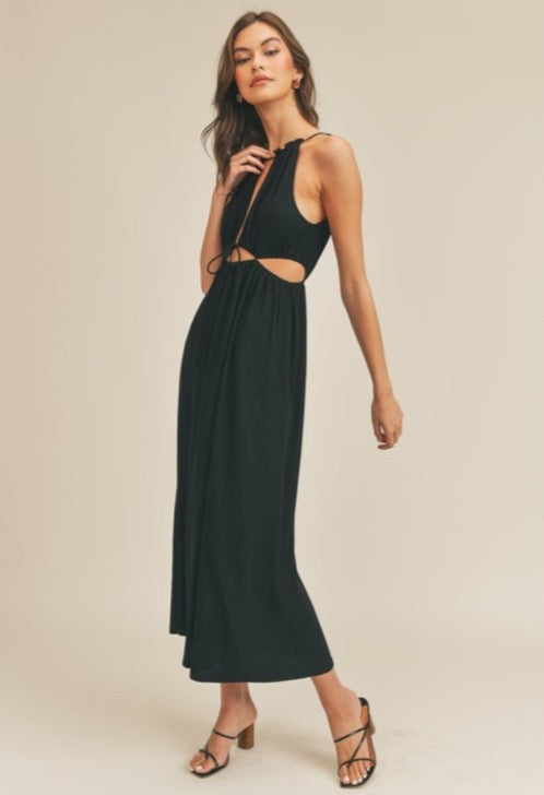 Front Tie Midi Dress