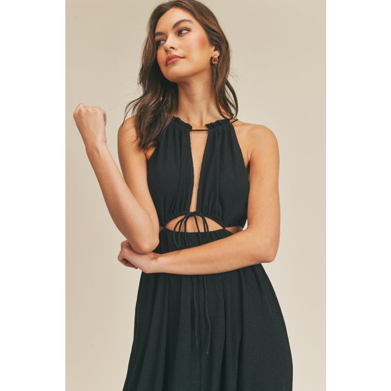 Front Tie Midi Dress