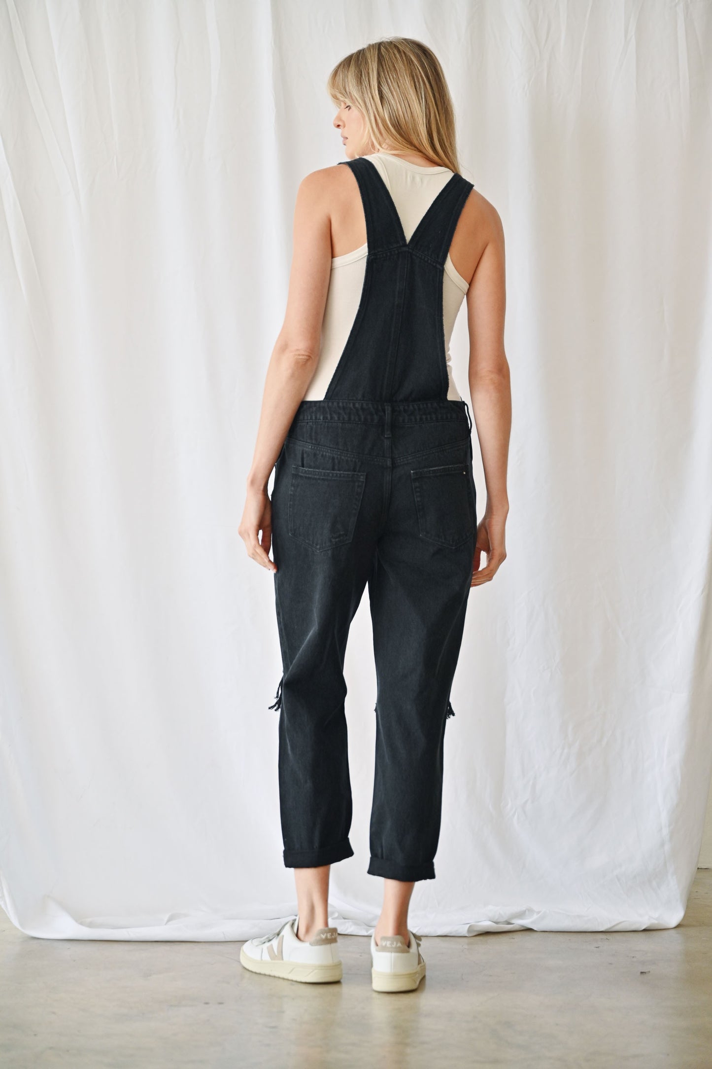 Onyx Boyfriend Overalls