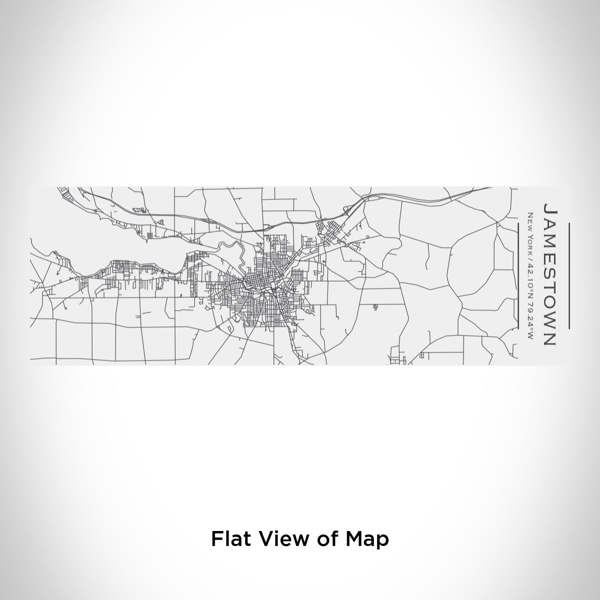 Jamestown NY Map Insulated Cup - Matte White