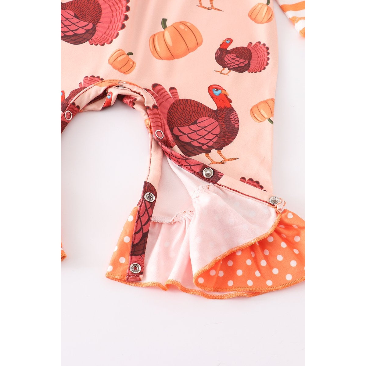 Turkey Ruffle Baby Romper