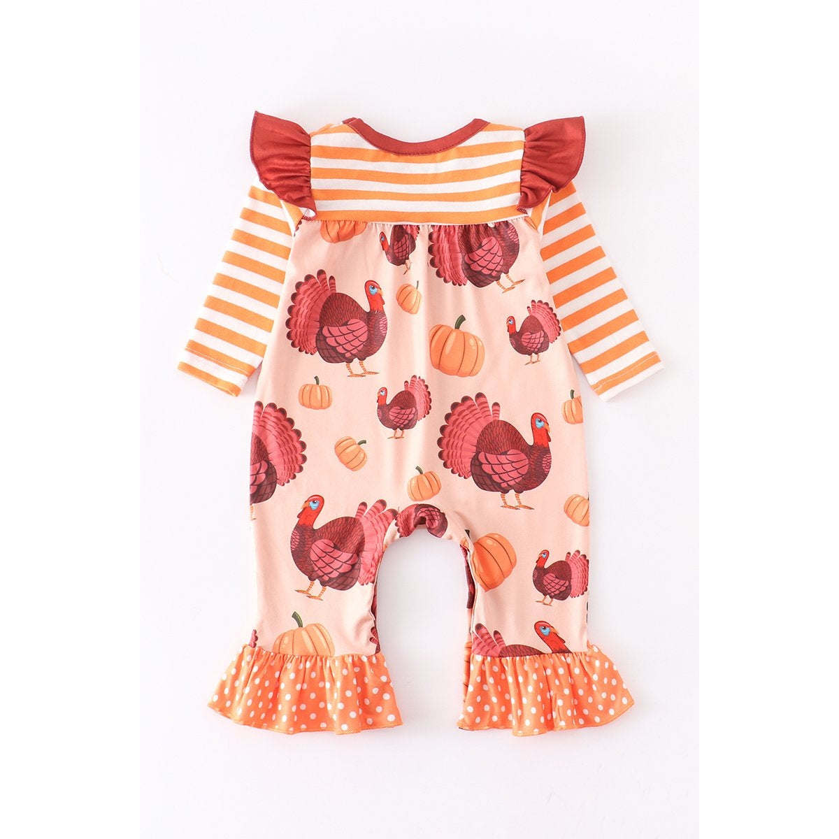 Turkey Ruffle Baby Romper
