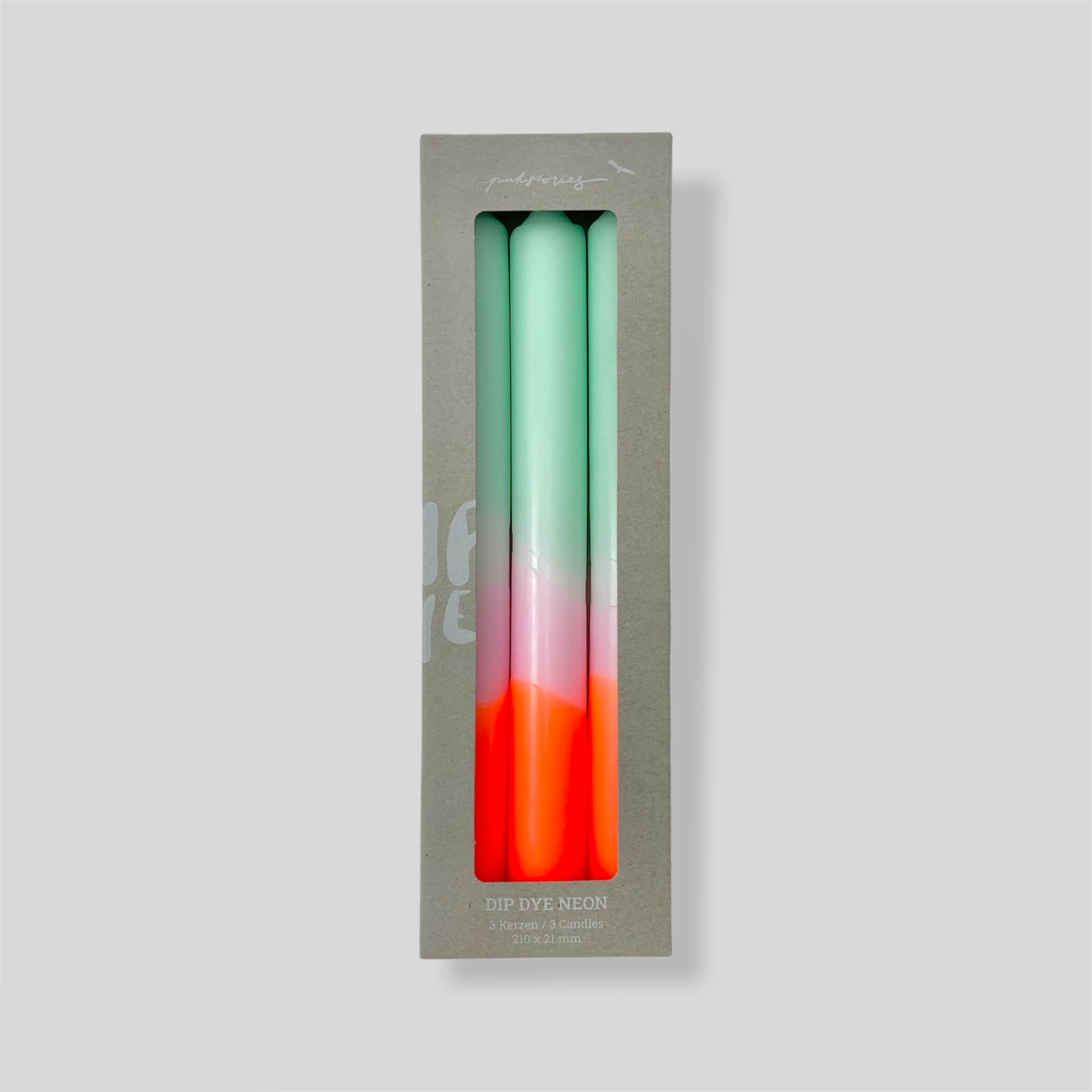 Dip Dye Neon Dinner Candles - Spring Sorbet