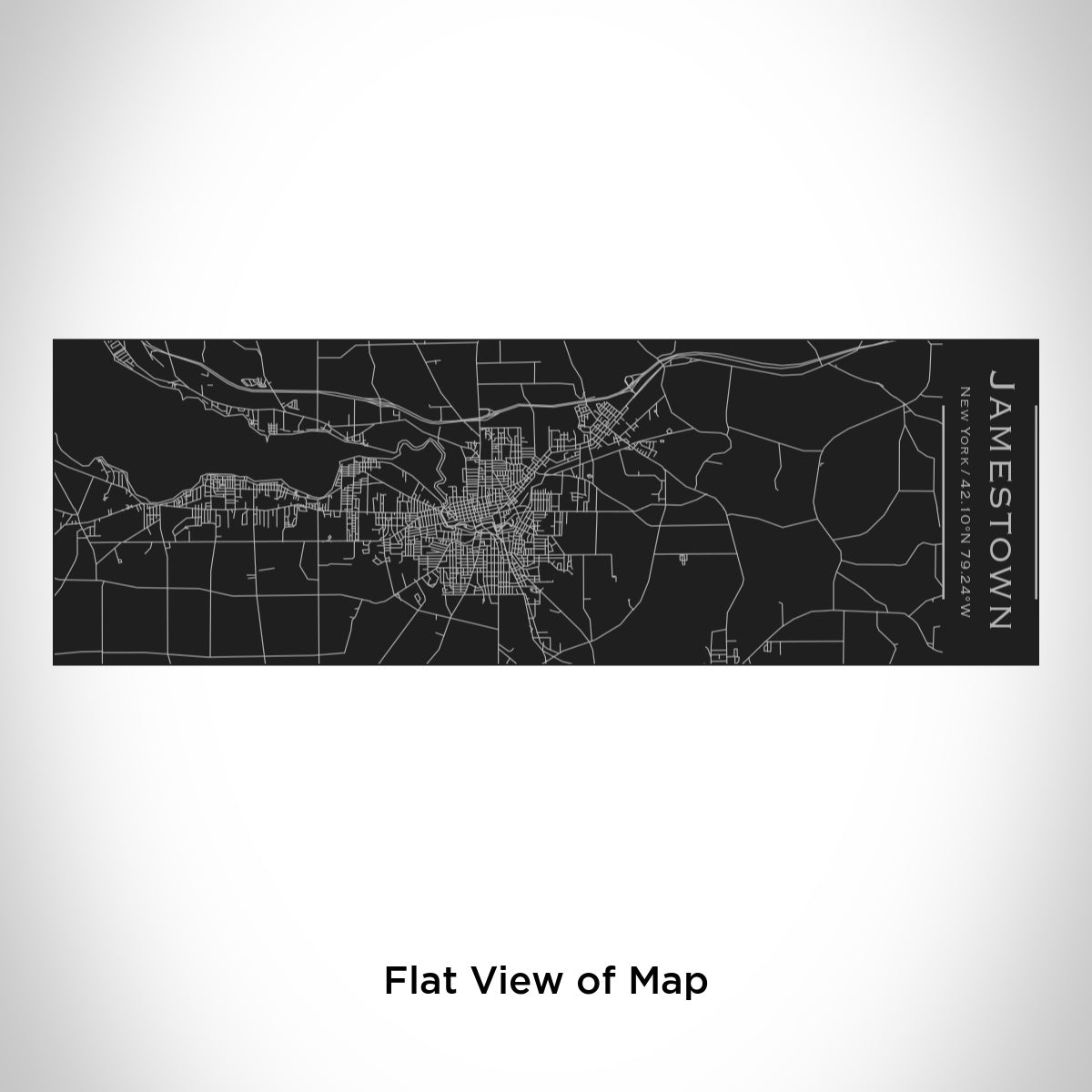 Jamestown NY Map Insulated Cup - Matte Black