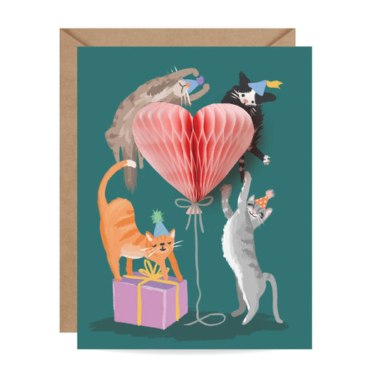 Pop-up Party Kittens - Birthday Card