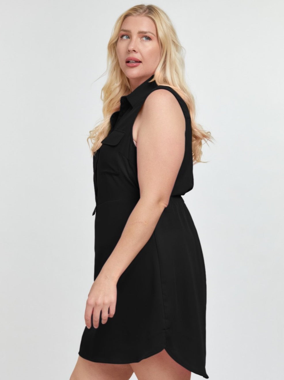 Button Down Mini Dress