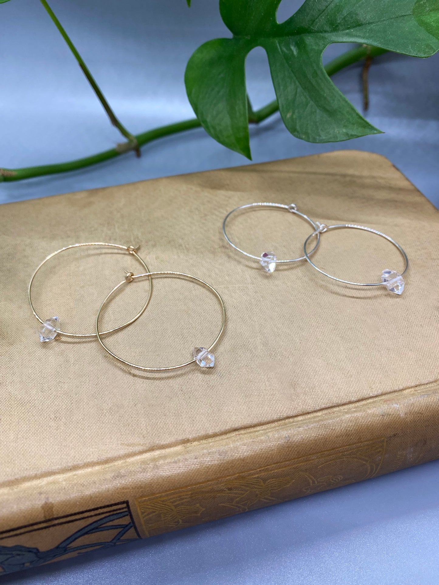 Herkimer Hoop Earring