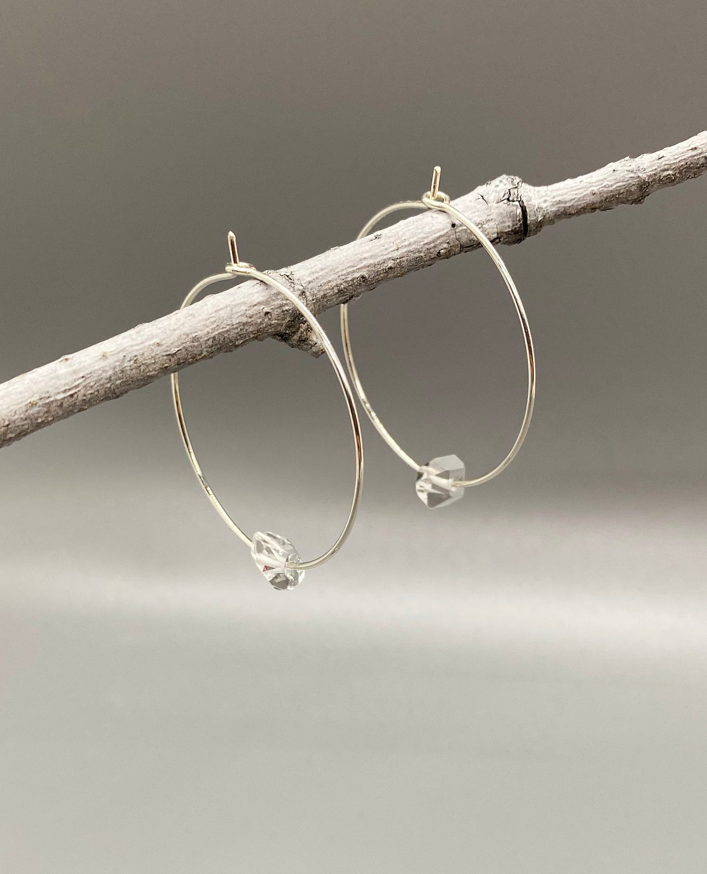 Herkimer Hoop Earring
