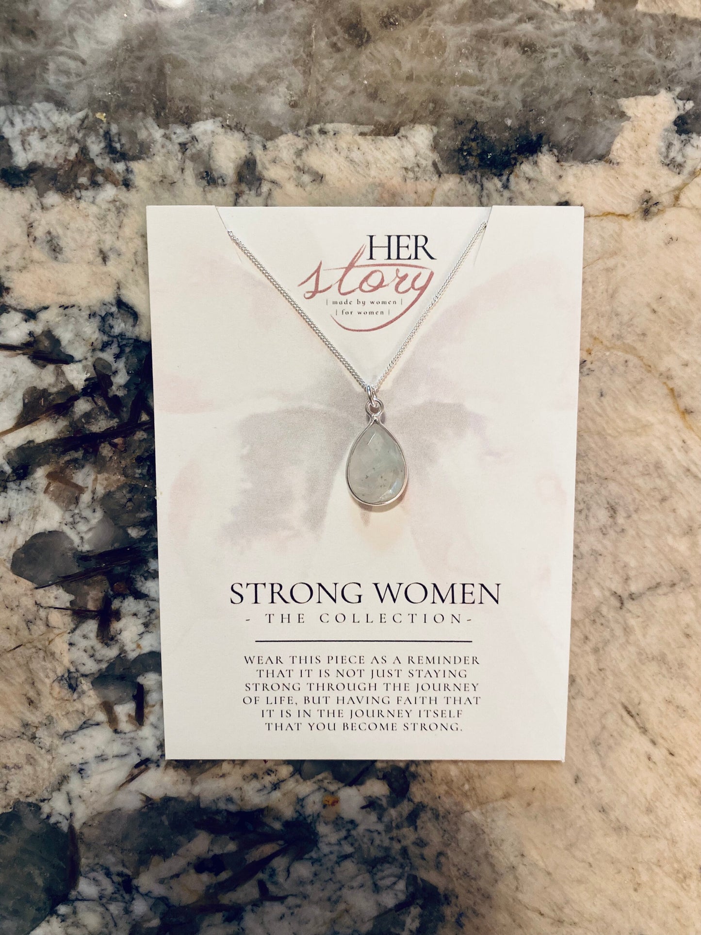 Small Teardrop Necklace - Silver