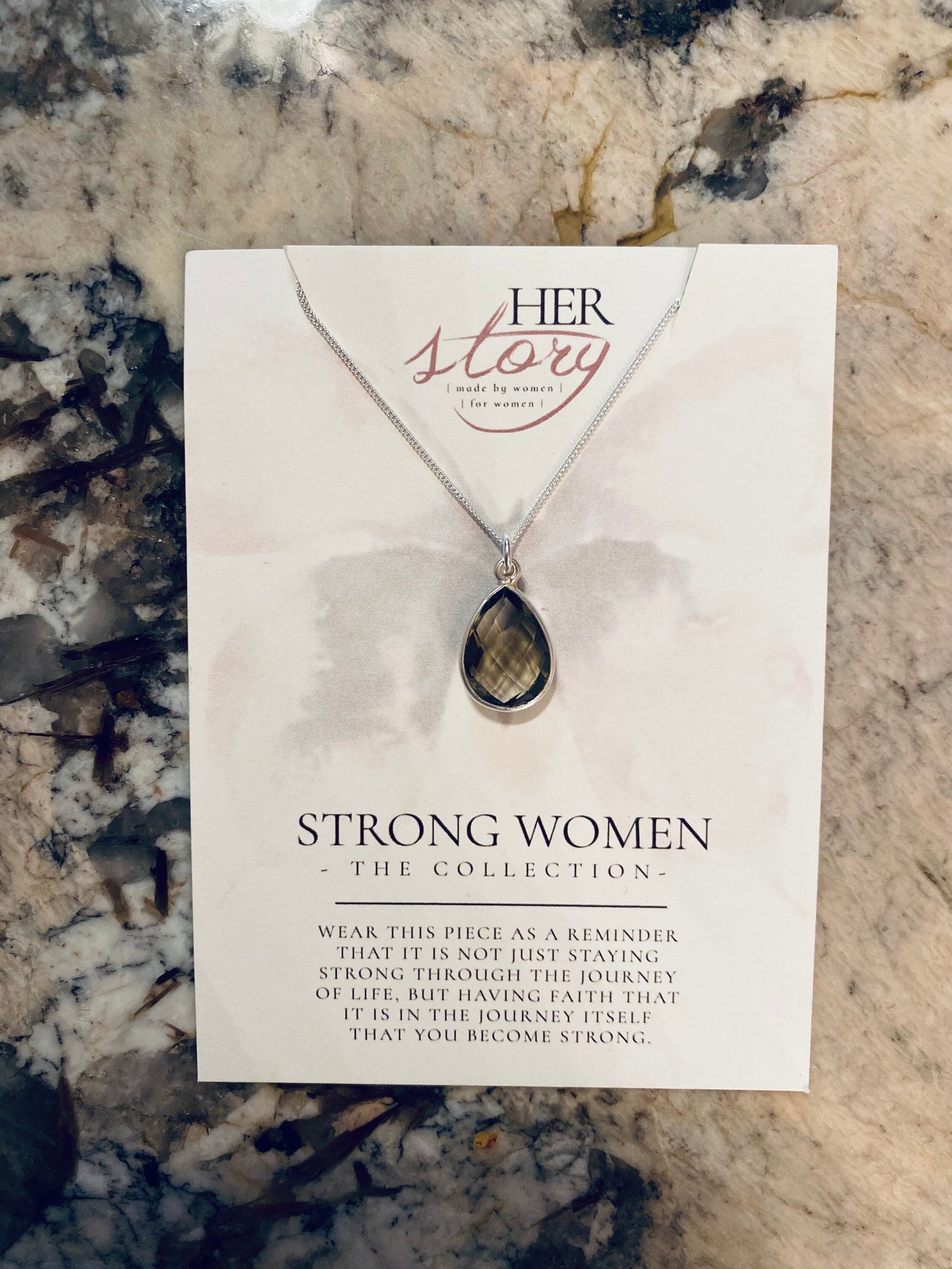 Small Teardrop Necklace - Silver
