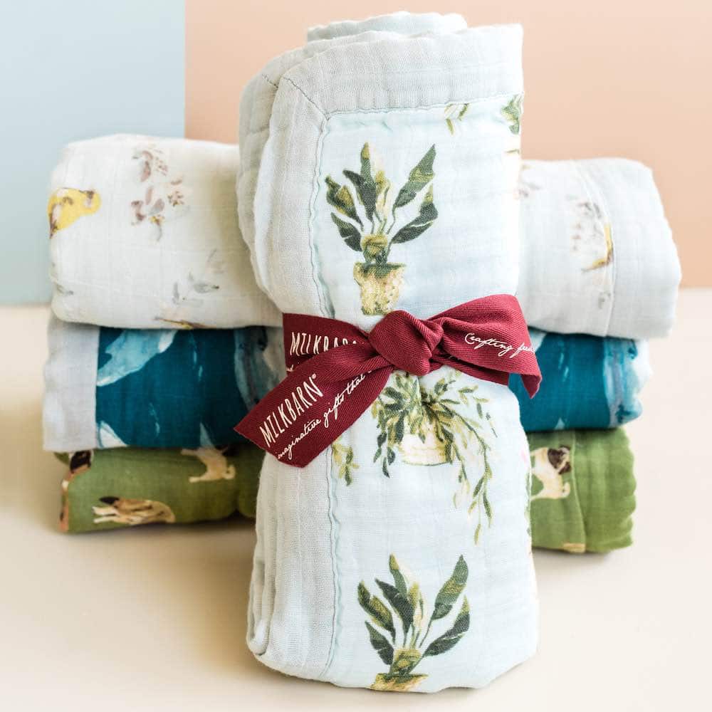 Camping Big Lovey Three-Layer Muslin Blanket