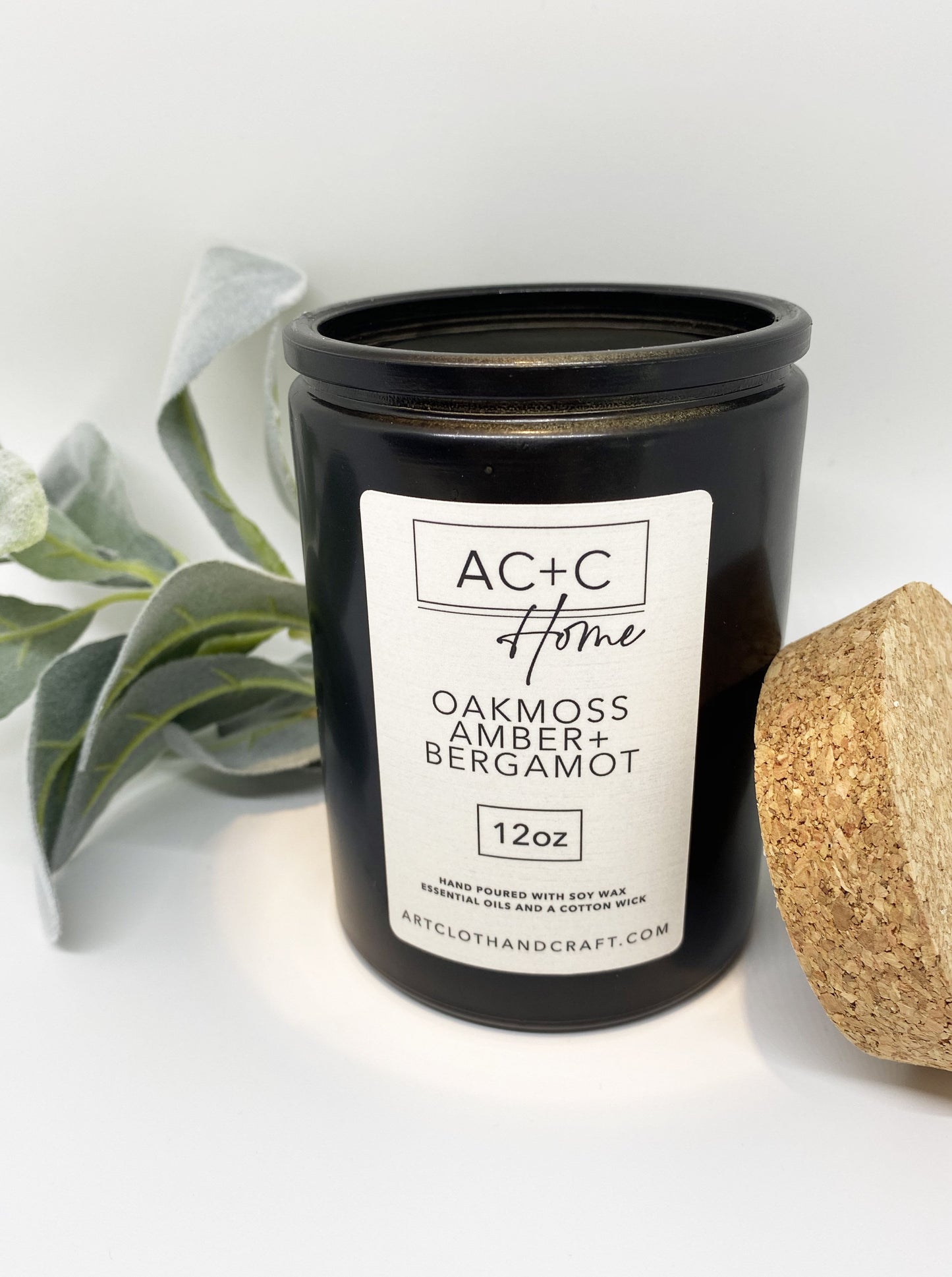 Oakmoss Amber + Bergamot Soy Candle