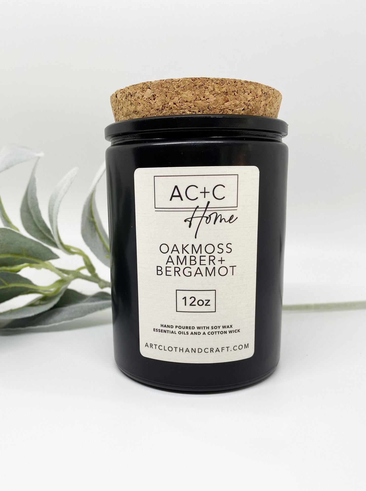 Oakmoss Amber + Bergamot Soy Candle
