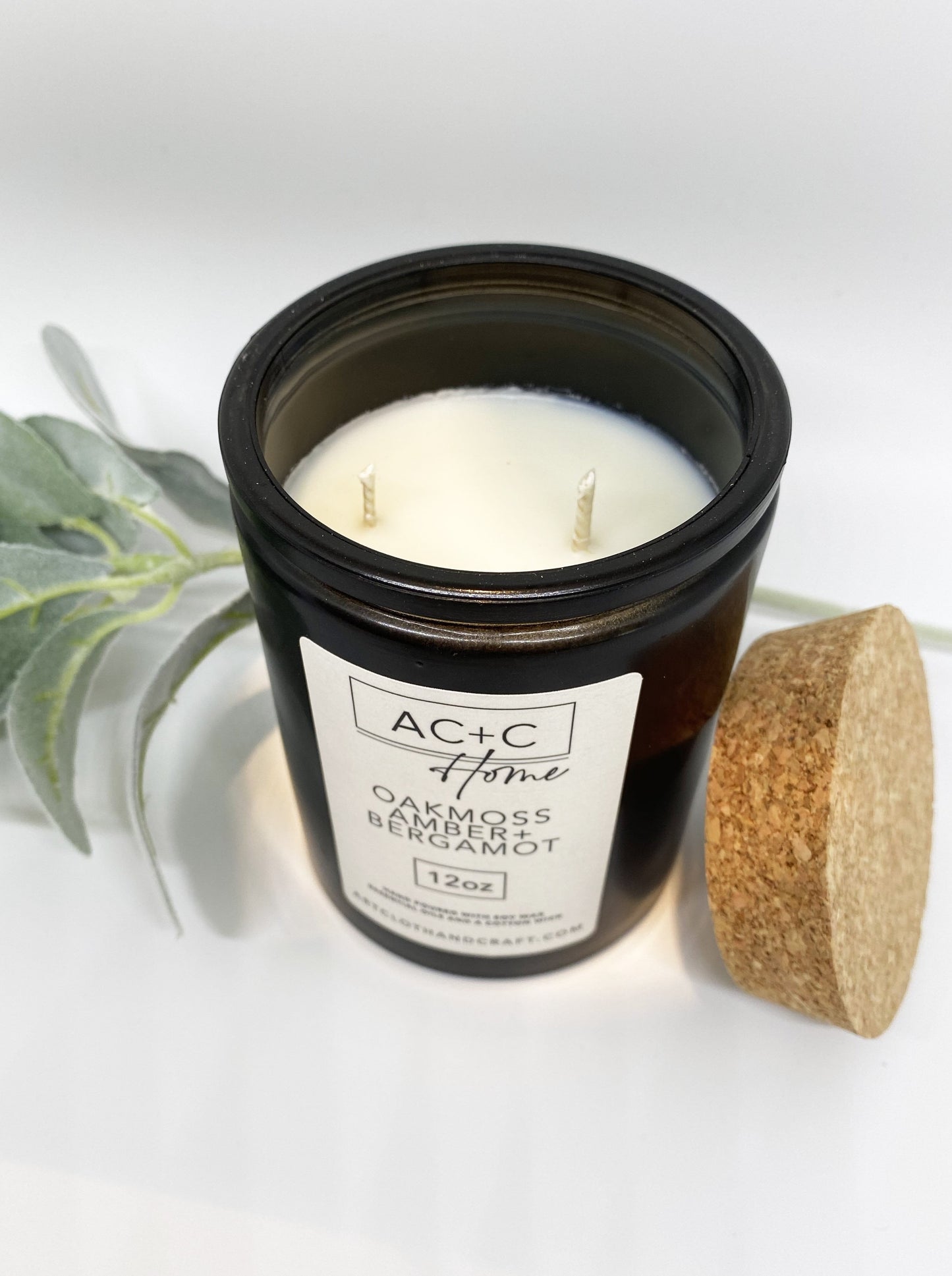 Oakmoss Amber + Bergamot Soy Candle