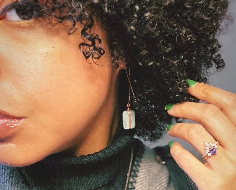 Copper & Glass Earrings