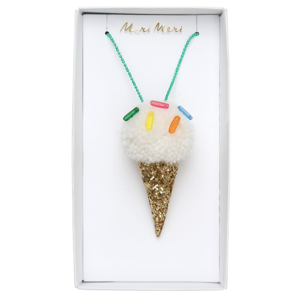 Ice Cream Pompom Necklace