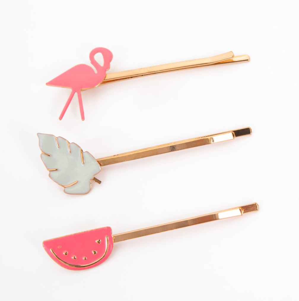 Tropical Enamel Hair Slides