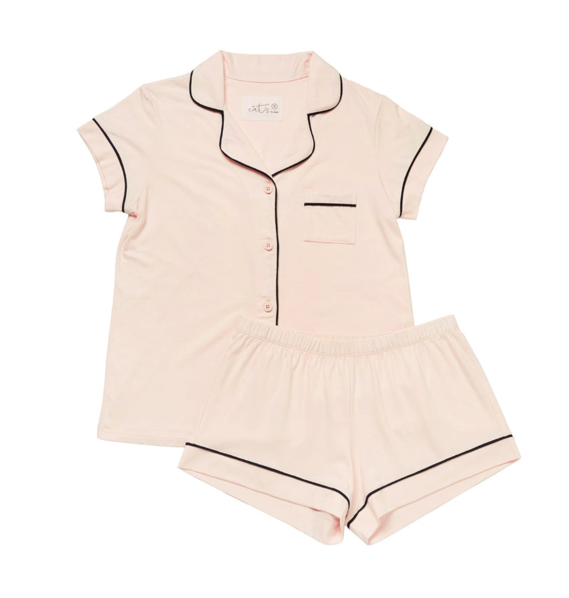 Pink Moment Pima Knit Short Set
