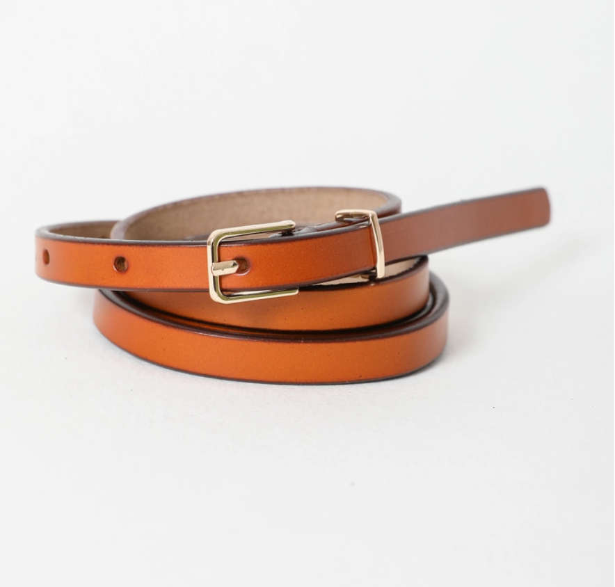 Skinny Cinch Belt - Camel