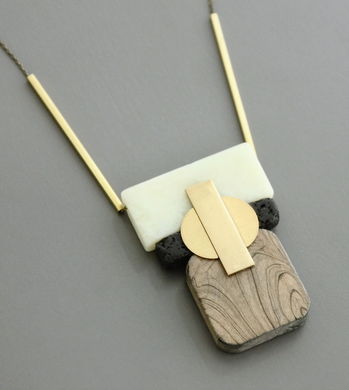 Mixed Media Pendant Necklace