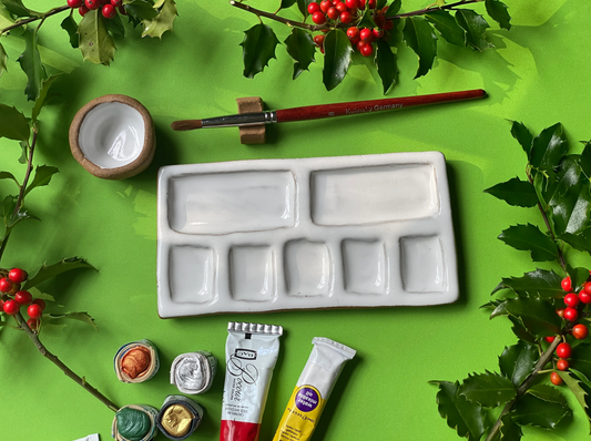 7-Pan Ceramic Artist Paint Palette