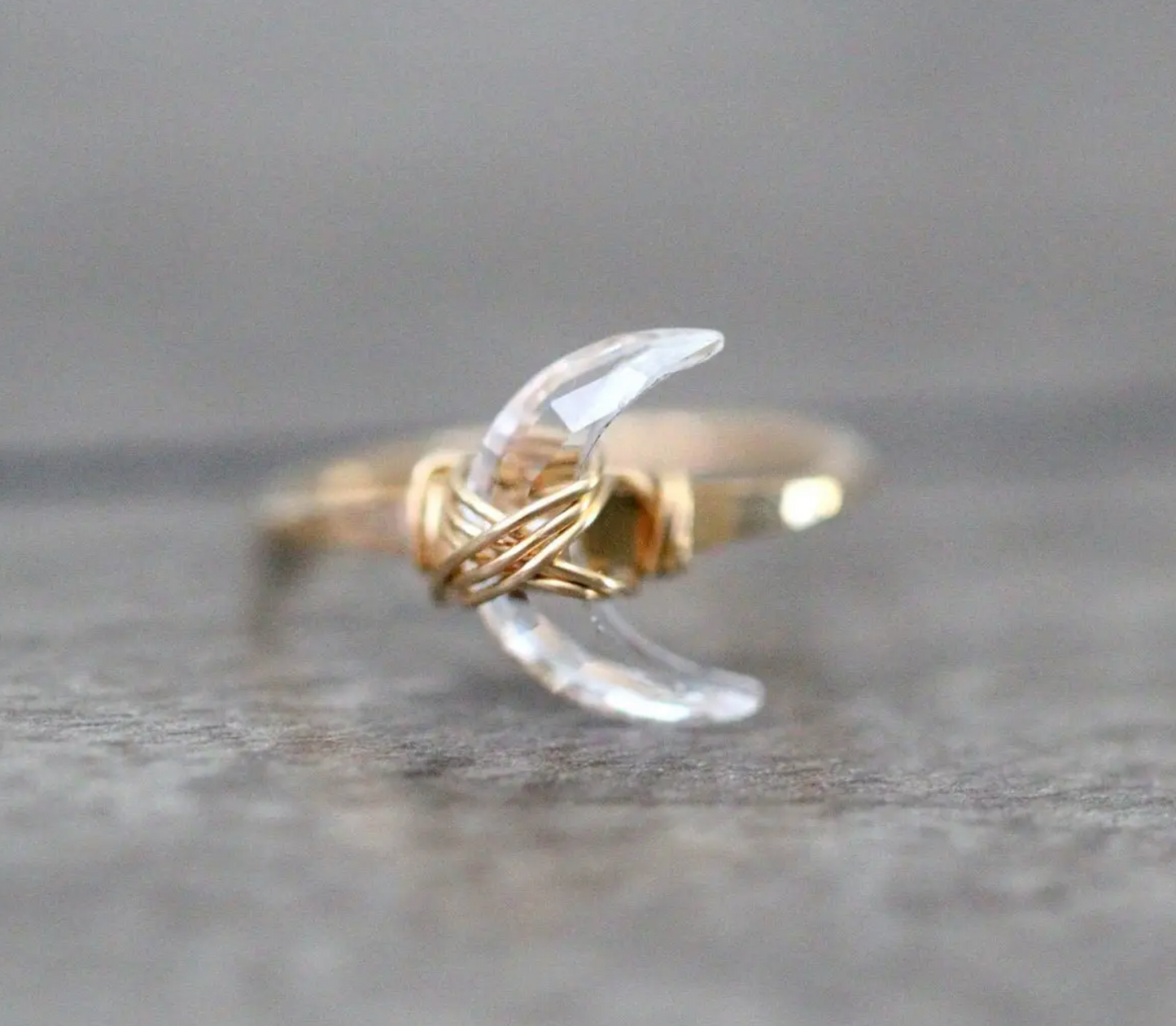 Moonbeam Ring - Crystal Quartz